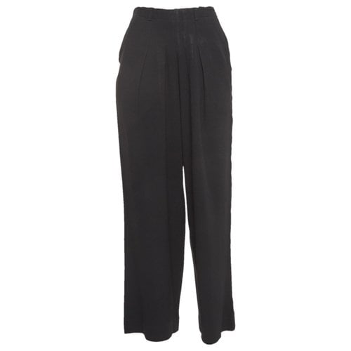 Pre-owned Chloé Cloth Trousers In Black