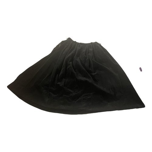 Pre-owned Lanvin Velvet Mid-length Skirt In Black
