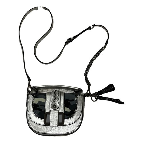 Pre-owned Replay Leather Crossbody Bag In Silver