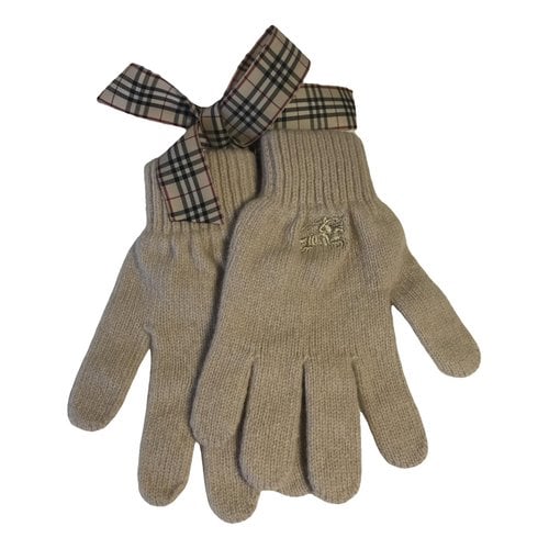 Pre-owned Burberry Wool Gloves In Beige