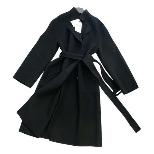 Pre-owned Theory Wool Coat In Black