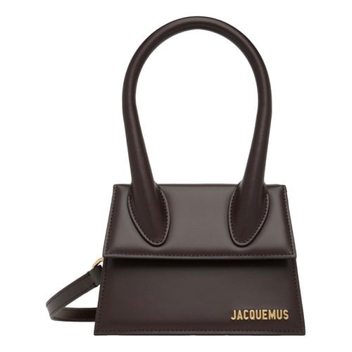 Pre-owned Jacquemus Chiquito Leather Crossbody Bag In Brown