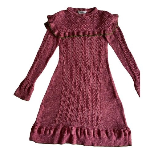 Pre-owned Philosophy Di Lorenzo Serafini Wool Mini Dress In Pink