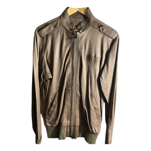 Pre-owned Giorgio Brato Leather Jacket In Brown