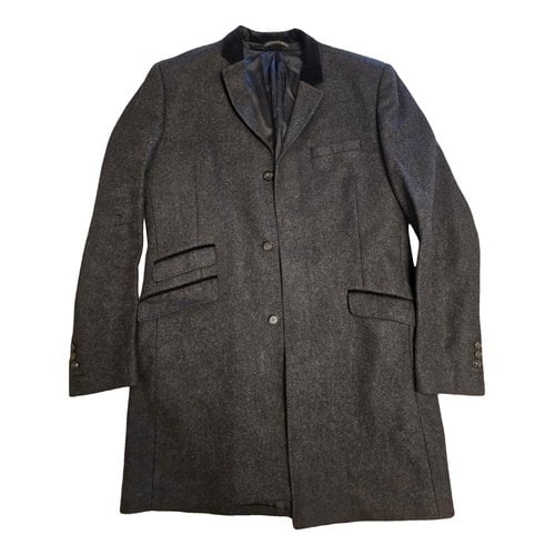Pre-owned The Kooples Fall Winter 2019 Cashmere Peacoat In Grey