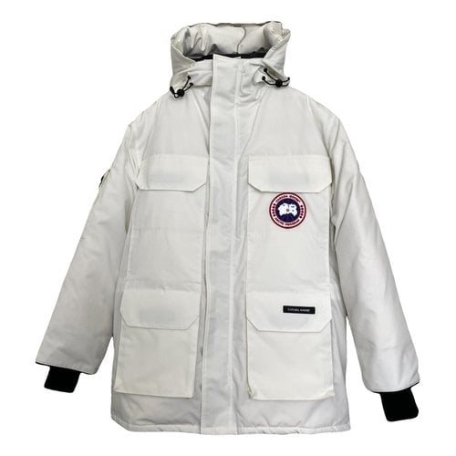 Pre-owned Canada Goose Expedition Jacket In White