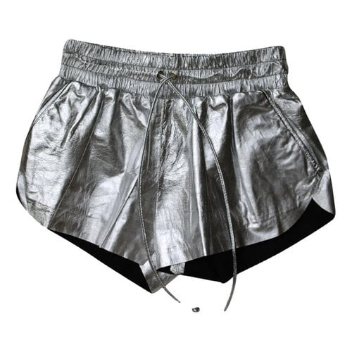 Pre-owned Off-white Leather Mini Short In Silver