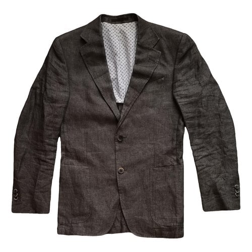Pre-owned Suitsupply Linen Blazer In Anthracite