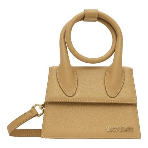 Pre-owned Jacquemus Le Chiquito Noeud Leather Crossbody Bag In Camel