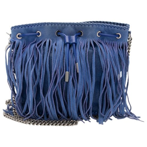 Pre-owned Stella Mccartney Falabella Vegan Leather Crossbody Bag In Blue