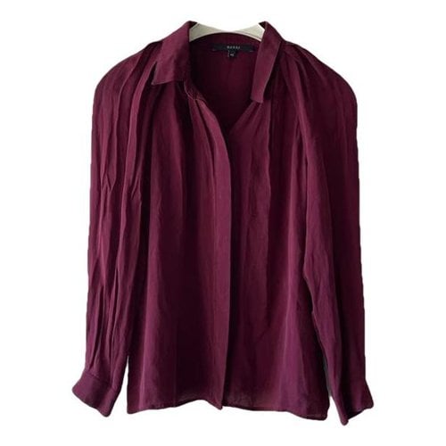 Pre-owned Gucci Silk Shirt In Burgundy