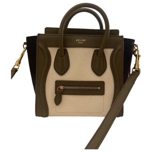 Pre-owned Celine Luggage Leather Handbag In Brown