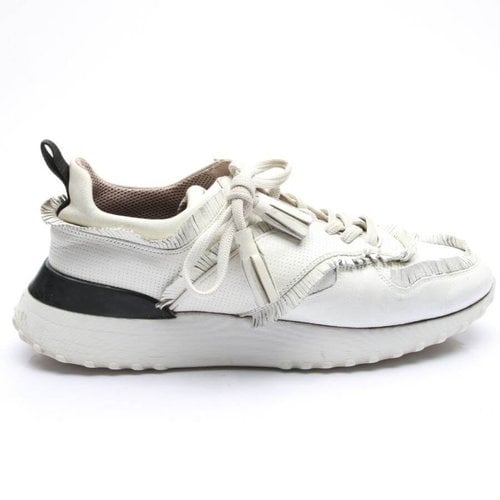 Pre-owned Tod's Leather Trainers In White