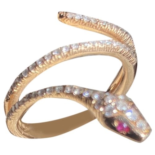 Pre-owned Italia Independent Pink Gold Ring
