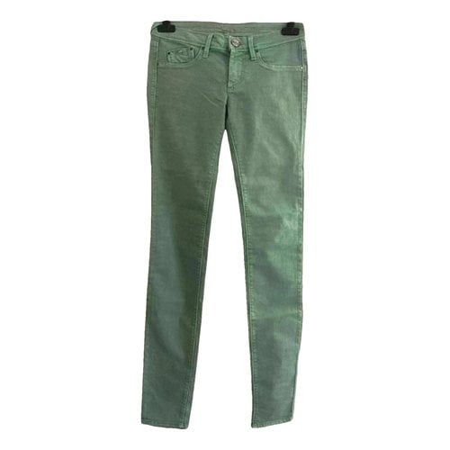 Pre-owned Gas Slim Jeans In Green