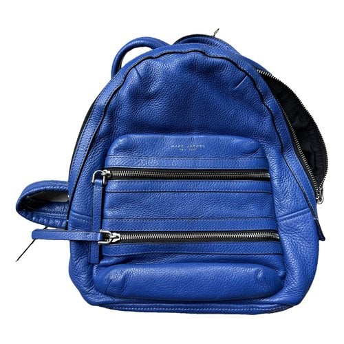 Pre-owned Marc Jacobs Leather Backpack In Blue