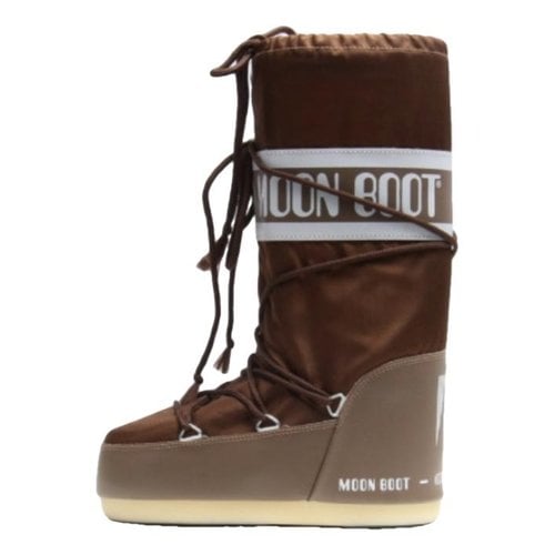 Pre-owned Moon Boot Snow Boots In Brown