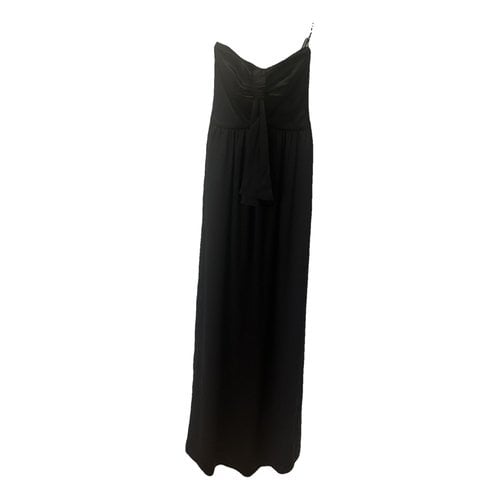 Pre-owned Emporio Armani Silk Maxi Dress In Black