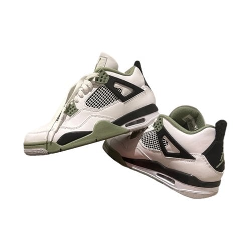 Pre-owned Jordan 4 Leather High Trainers In Green