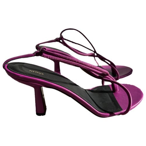 Pre-owned Neous Leather Sandal In Purple