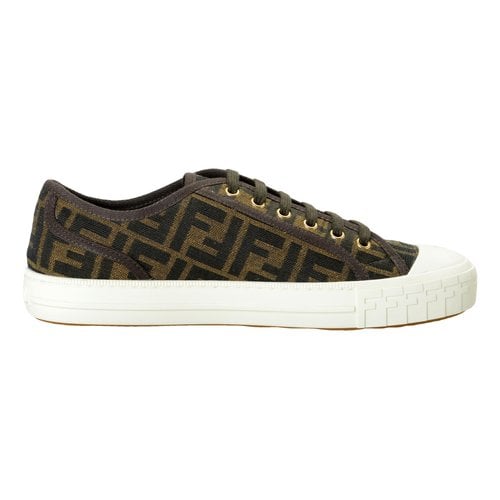 Pre-owned Fendi Cloth Low Trainers In Multicolour