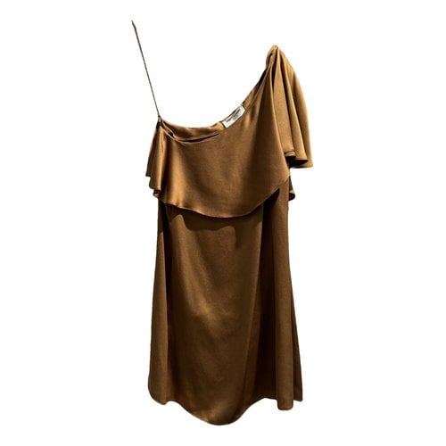 Pre-owned Saint Laurent Mini Dress In Gold