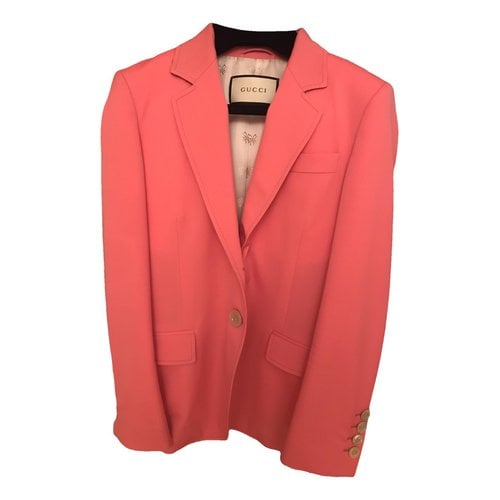 Pre-owned Gucci Wool Blazer In Pink