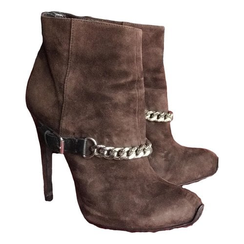 Pre-owned Giambattista Valli Ankle Boots In Brown