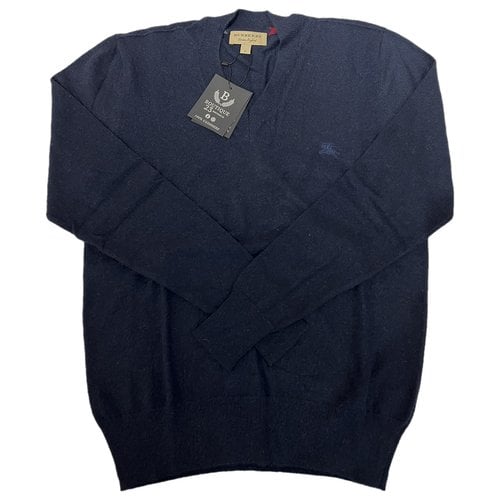 Pre-owned Burberry Cashmere Pull In Blue