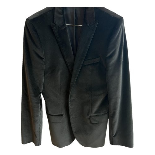 Pre-owned Hugo Boss Velvet Jacket In Black