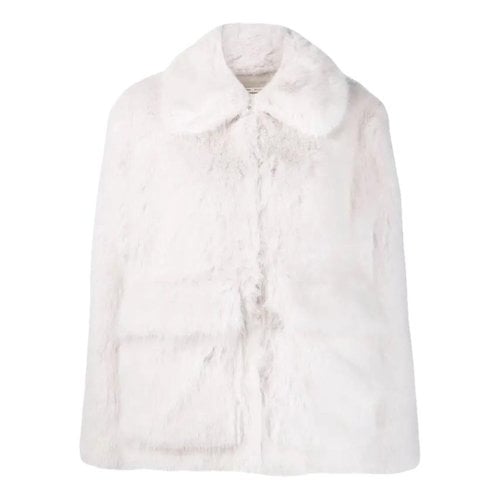 Pre-owned Zadig & Voltaire Faux Fur Coat In White
