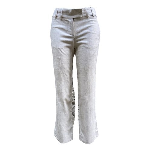 Pre-owned Chloé Silk Short Pants In Ecru
