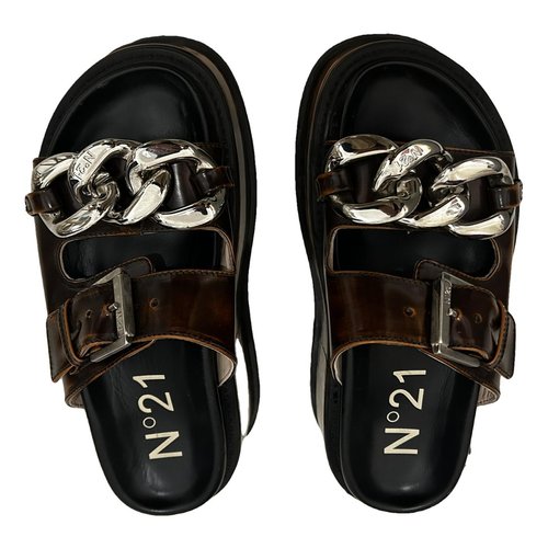 Pre-owned N°21 Leather Sandals In Brown