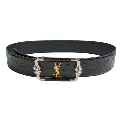 Pre-owned Saint Laurent Leather Belt In Brown