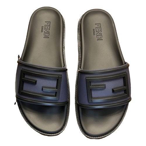 Pre-owned Fendi Sandals In Blue