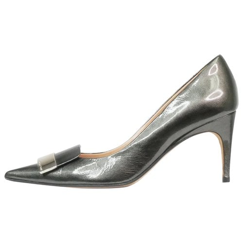 Pre-owned Sergio Rossi Leather Heels In Green