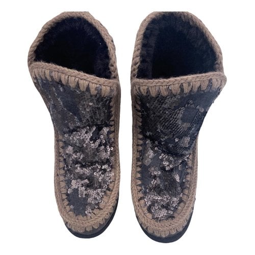 Pre-owned Mou Snow Boots In Grey