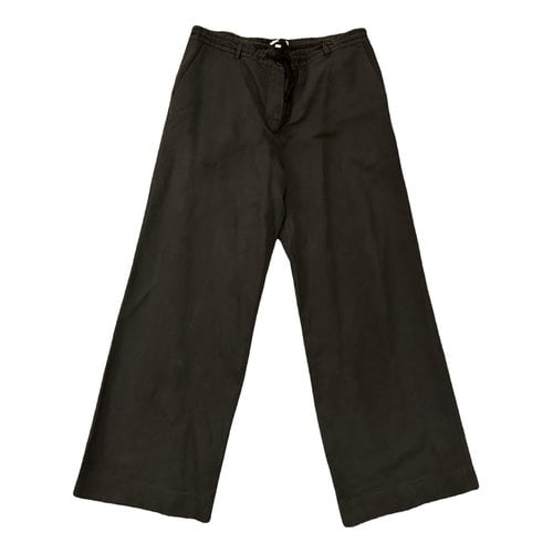 Pre-owned The Row Silk Straight Pants In Black