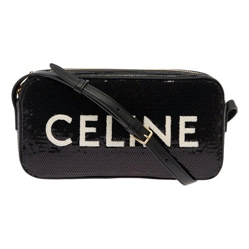 Pre-owned Celine Glitter Handbag In Black