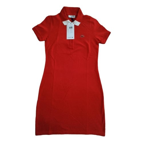 Pre-owned Lacoste Mid-length Dress In Red