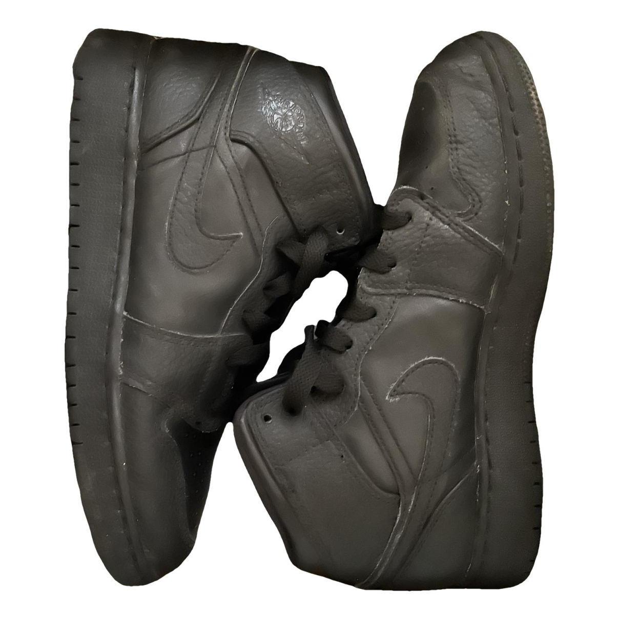 Black Air Leather Trainers