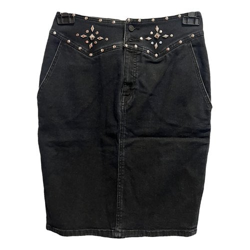 Pre-owned 7 For All Mankind Mini Skirt In Blue