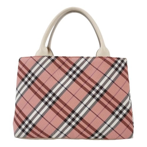 Pre-owned Burberry Cloth Handbag In Pink