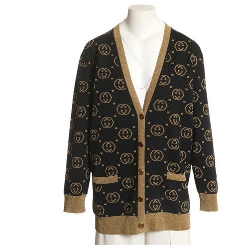 Pre-owned Gucci Wool Cardigan In Black