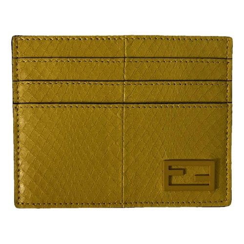Pre-owned Fendi Leather Small Bag In Yellow