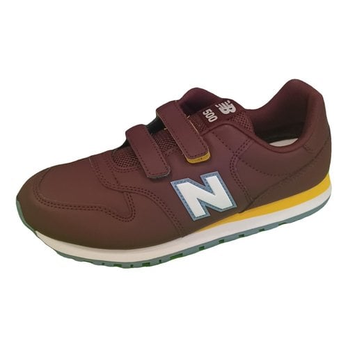 Pre-owned New Balance Low Trainers In Burgundy