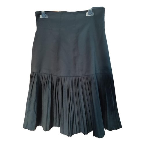 Pre-owned Roberto Cavalli Wool Mid-length Skirt In Black