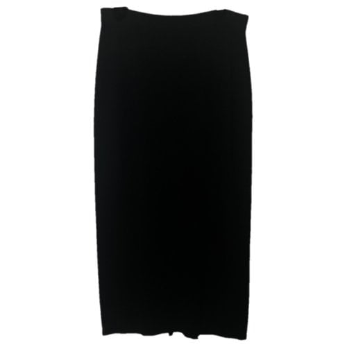 Pre-owned St John Maxi Skirt In Black