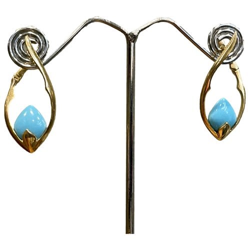 Pre-owned Stephen Webster Yellow Gold Earrings In Turquoise