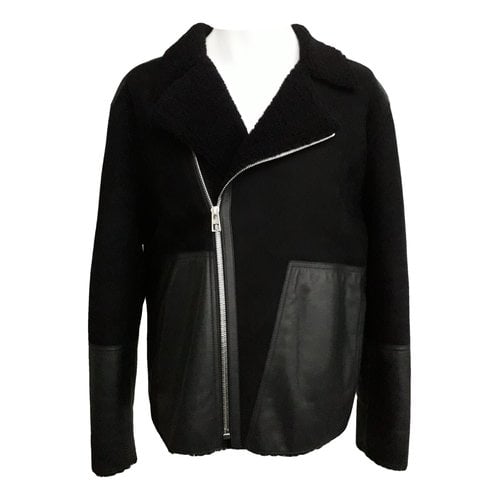 Pre-owned Loewe Shearling Jacket In Black